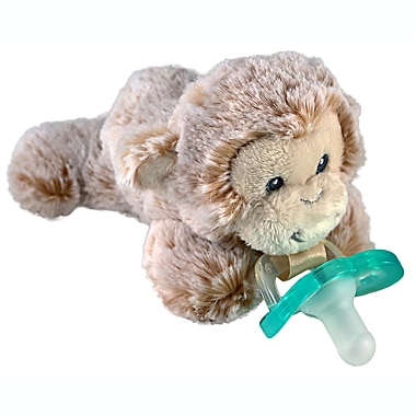 RaZbaby&reg; RaZbuddy Monkey Pacifier Holder with Removeable JollyPop Pacifier. View a larger version of this product image.
