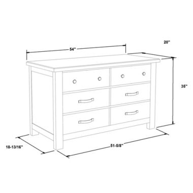 Milk Street Baby Relic 6-Drawer Double Dresser. View a larger version of this product image.