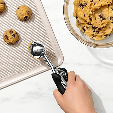 OXO Good Grips&reg; Medium Stainless Steel Cookie Dough Scoop. View a larger version of this product image.