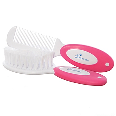 Dreambaby&reg; Deluxe Brush and Comb Set in Pink. View a larger version of this product image.