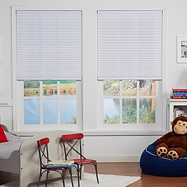 Baby Blinds Cordless Pleat 67-Inch x 72-Inch Shade in Pearl White. View a larger version of this product image.