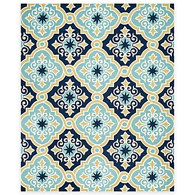 Safavieh Four Seasons Diamond Tile 8-Foot x 10-Foot Area Rug in Light Blue. View a larger version of this product image.