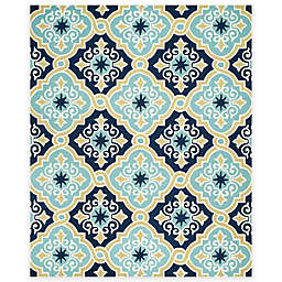 Safavieh Four Seasons Diamond Tile 8-Foot x 10-Foot Area Rug in Light Blue