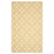 Safavieh Four Seasons Circle Floral 5-Foot x 8-Foot Area Rug in Gold/Ivory