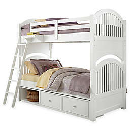 Hillsdale Kids and Teen Lake House Adrian Bunk Twin/Full Bed with Storage in White