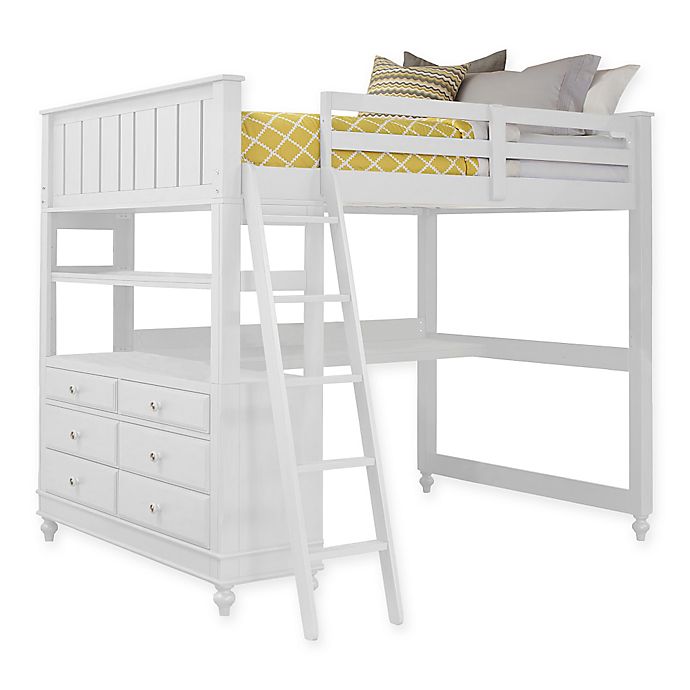 Alternate image 1 for Hillsdale Kids and Teen Lake House Full Loft Bed with Desk in White