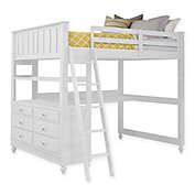 Hillsdale Kids and Teen Lake House Full Loft Bed with Desk in White