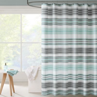 Teal Shower Curtain Hot 56, Teal Gray White Shower Curtain