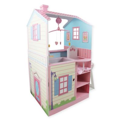 Teamson Kids Baby Nursery Doll House in Pink
