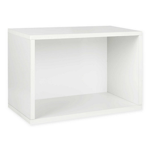 Alternate image 1 for Way Basics Tool-Free Assembly Large Rectangle Storage Blox and Stackable Shelving in White