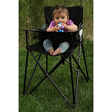ciao! baby&reg; Portable High Chair in Black. View a larger version of this product image.