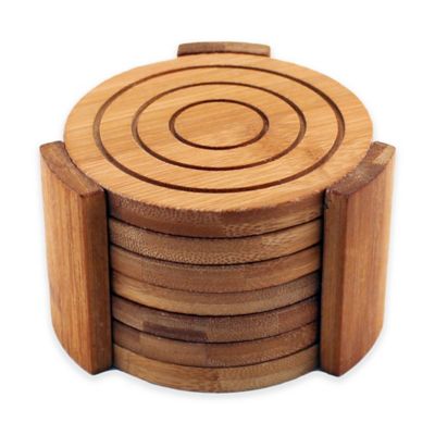 BergHOFF 7 Pc Bamboo Circular Coaster Set