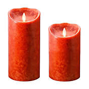 Luminara&reg; Real-Flame Effect Spiced Pumpkin Harvest Pillar Candle