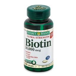 Nature's Bounty 120-Count Ultra Strength Biotin10,000 mcg Softgels