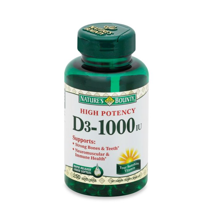 Natures Bounty 250 Count High Potency Vitamin D 1000 Iu