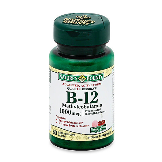 Alternate image 1 for Nature's Bounty 60-Count B-12 Methylcobalamin Quick Dissolve 1000 mcg Tablets