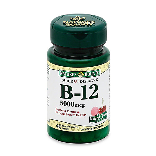 Alternate image 1 for Nature's Bounty 40-Count B-12 Quick Dissolve 5000 mcg Tablets
