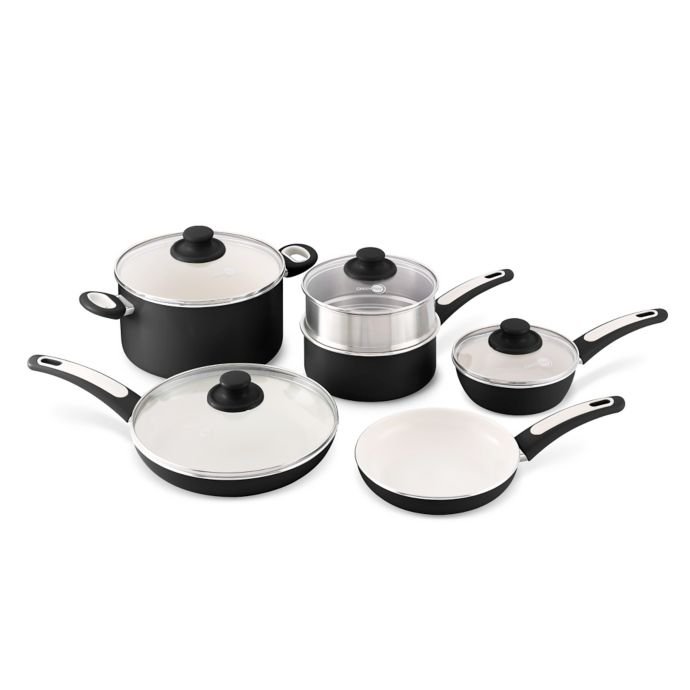 GreenPan™ Focus 10-Piece Ceramic Nonstick Cookware Set  Bed Bath & Beyond