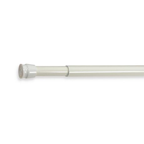84 To 120 Inch Adjustable Tension Curtain Rod In White Bed Bath
