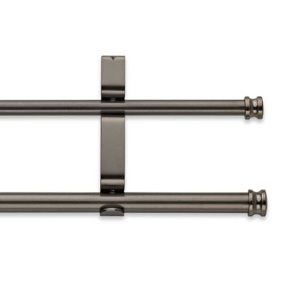 Cambria® Classic Complete® Adjustable Double Curtain Rod In Graphite ...