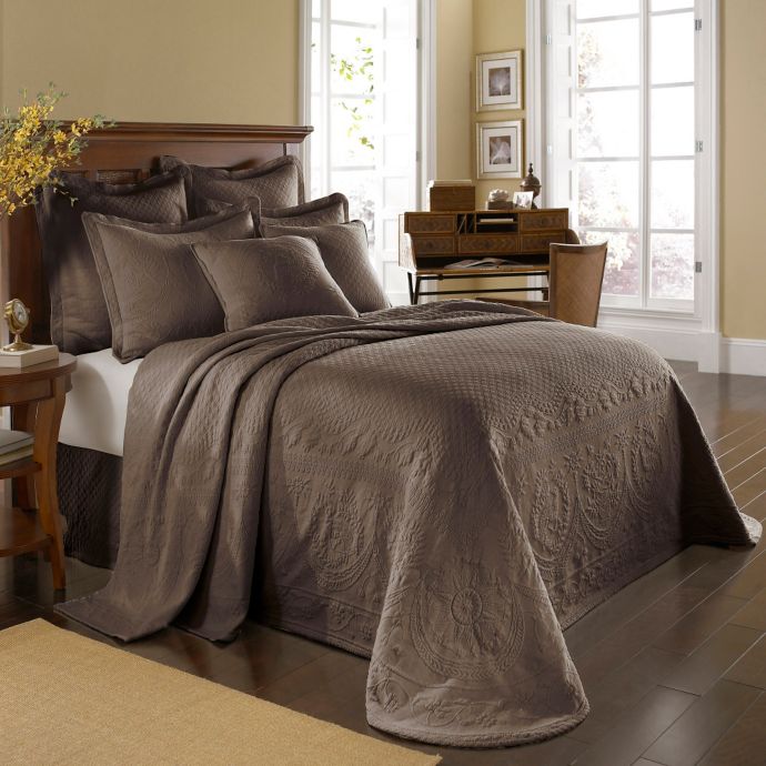 King Charles Matelasse Bedspread In Mocha Bed Bath Beyond