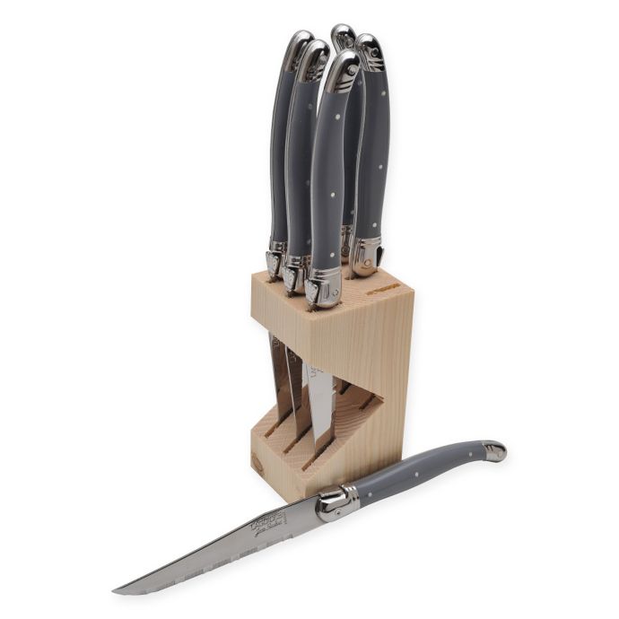 steak knives with block