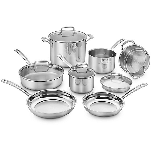 Alternate image 1 for Cuisinart® Chef's Classic Pro 11-Piece Cookware Set in Stainless Steel