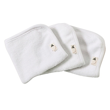 Burt&#39;s Bees Baby&reg; 3-Pack Organic Cotton Washcloths in Cloud. View a larger version of this product image.