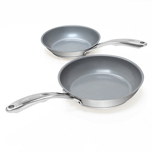 Alternate image 1 for Chantal® Nonstick Ceramic Coated Induction 21 Steel™ 2-Piece Fry Pan Set