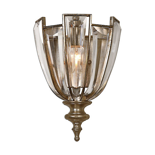 Alternate image 1 for Uttermost Vincentina 1-Light Wall Sconce in Silver Champagne