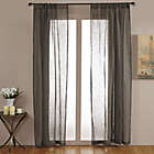 Alternate image 0 for Open Weave Linen Sheer 84-Inch Rod Pocket Window Curtain Panel in Grey (Single)