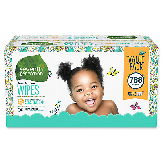 Alternate image 1 for Seventh Generation™ Free and Clear 768-Count Baby Wipes