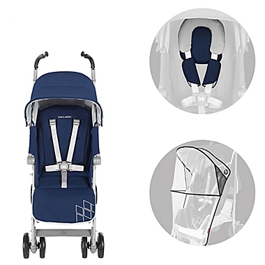 Maclaren&reg; Techno XT Stroller in Medieval Blue/Silver. View a larger version of this product image.