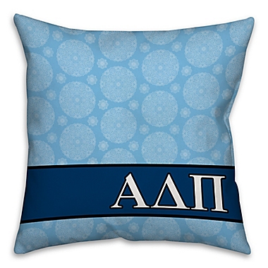 Alpha Delta Pi Greek Sorority 16-Inch Throw Pillow in Blue. View a larger version of this product image.