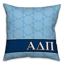 Alpha Delta Pi Greek Sorority 16-Inch Throw Pillow in Blue