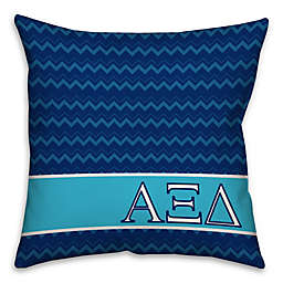 Alpha Xi Delta Greek Sorority 16-Inch Throw Pillow in Blue