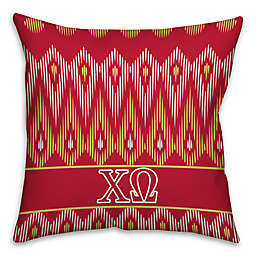 Chi Omega Greek Sorority 16-Inch Throw Pillow in Red