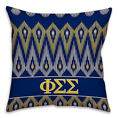 Phi Sigma Sigma Greek Sorority 16-Inch Throw Pillow in Blue. View a larger version of this product image.