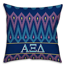 Alpha Xi Delta Greek Sorority 16-Inch Print Throw Pillow in Blue