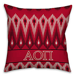 Alpha Omicron Pi Greek Sorority 16-Inch Throw Pillow in Red
