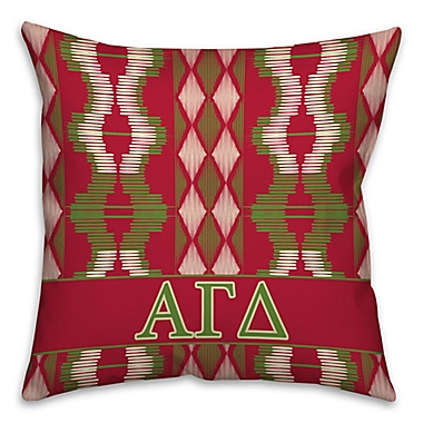 Alpha Gamma Delta Greek Sorority 16-Inch Throw Pillow in Red. View a larger version of this product image.
