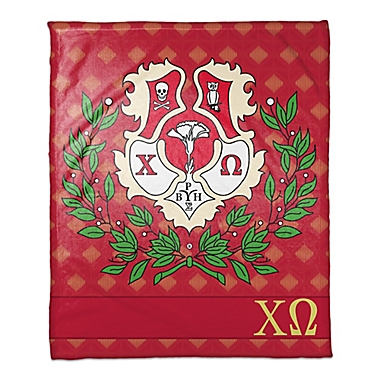 Chi Omega Greek Sorority Throw Blanket in Red. View a larger version of this product image.