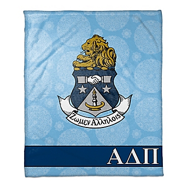 Alpha Delta Pi Greek Sorority Throw Blanket in Blue. View a larger version of this product image.