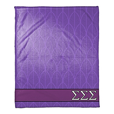 Sigma Sigma Sigma Greek Sorority Throw Blanket in Purple. View a larger version of this product image.