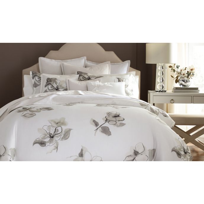 Barbara Barry Melody Duvet Cover In Platinum Bed Bath Beyond