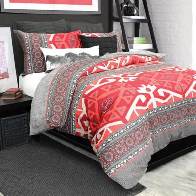 Nevada Duvet Cover Set In Red Bed Bath Beyond