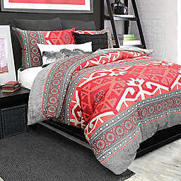 Nevada Twin  Duvet Cover Set in Red