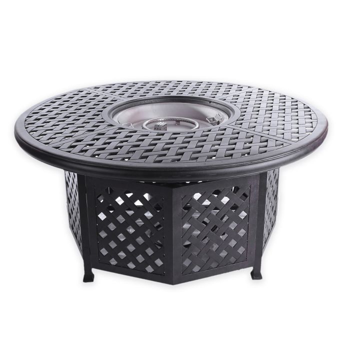 Bombay Catania Round Gas Fire Pit Table Bed Bath Beyond