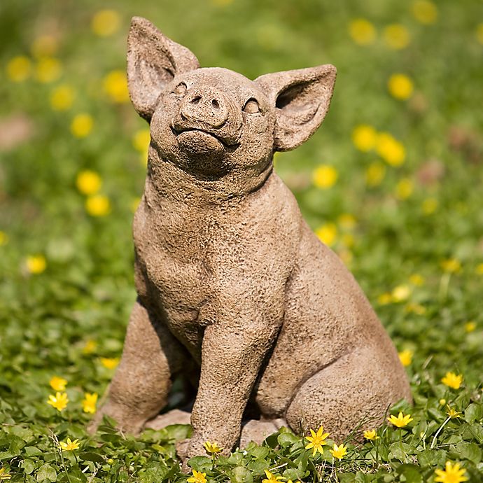 Campania Perky Pig Indoor Outdoor, Dog Garden Statues Canada