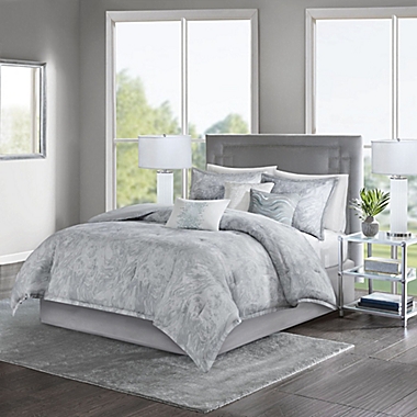 Madison Park Emory 7-Piece King Comforter Set in Grey. View a larger version of this product image.
